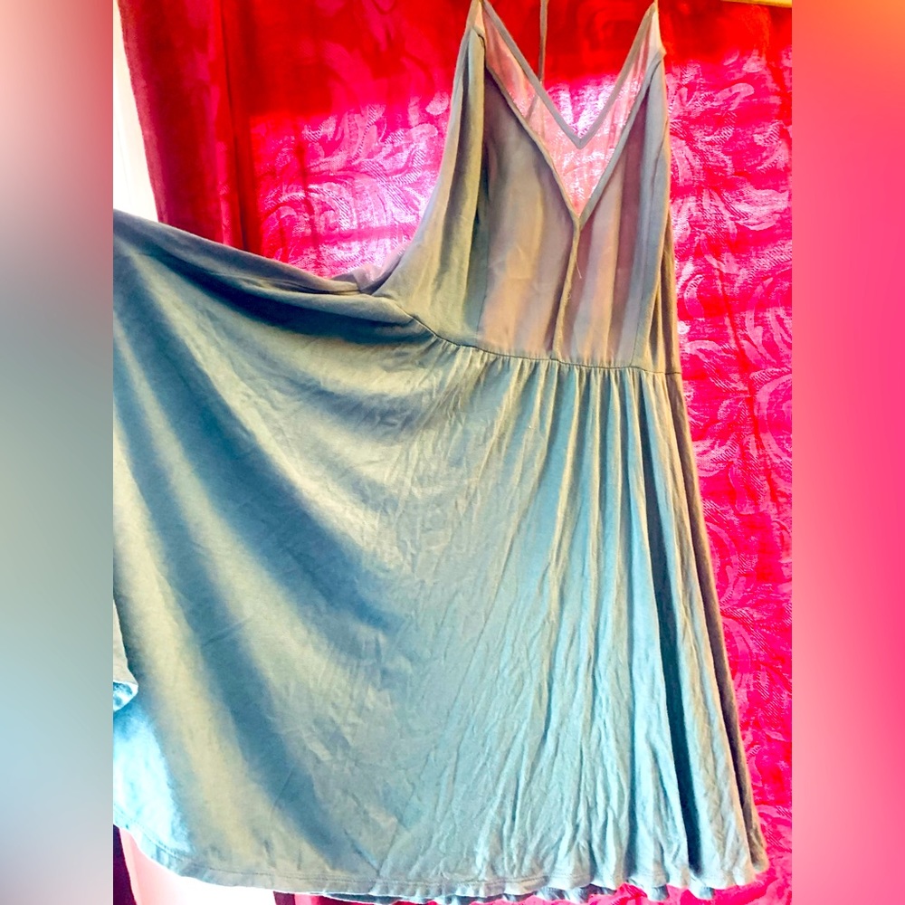 Urban Outfitters flowy and fun greenish blue mini dress